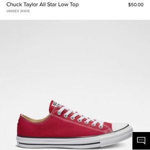 Red converse in Excellent condition !